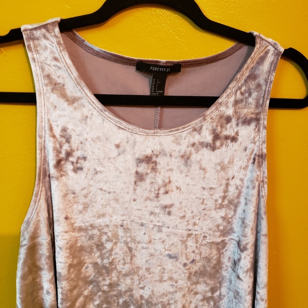 Purple Crushed Velvet Swing dress.  Forever 21